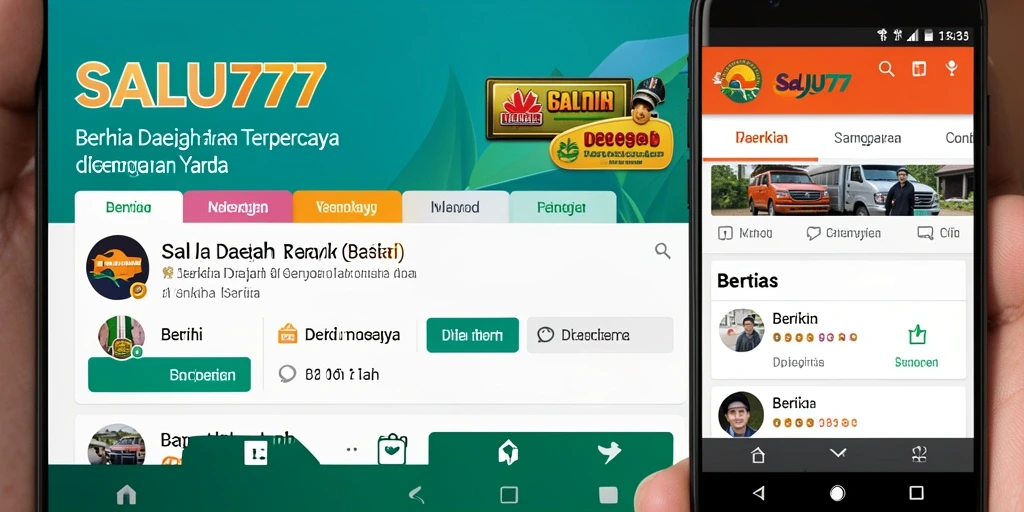 Antarmuka aplikasi SALJU777 menampilkan berita daerah terbaru dan terpopuler.